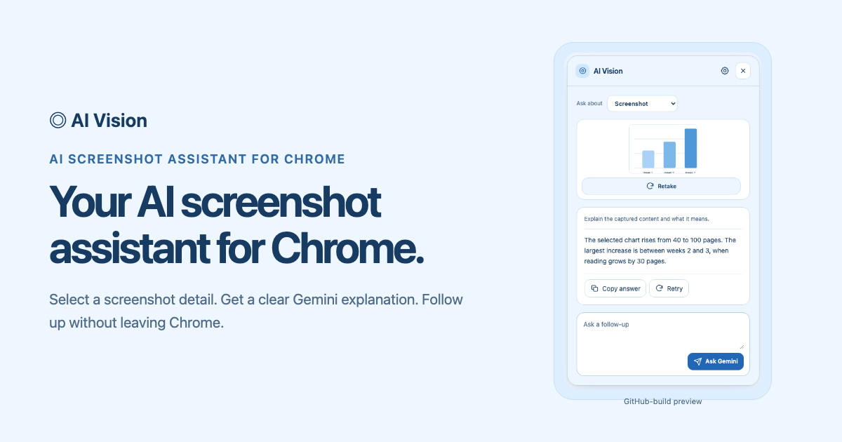 I shrank my screenshot-to-answer Chrome extension to one useful loop